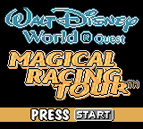 Walt Disney World Quest - Magical Racing Tour Title Screen